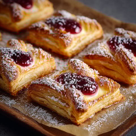 A plate of vanilla cream filled pastries.
