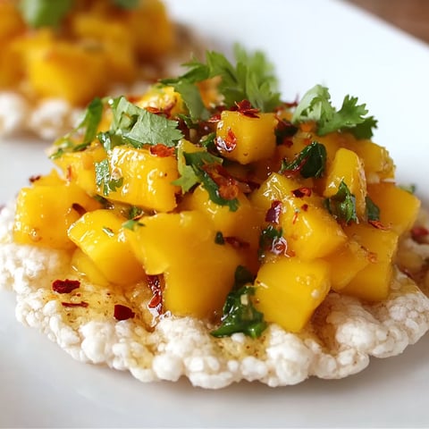 A plate of food with mango chutney on top.