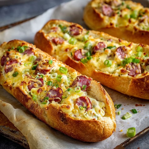 Two slices of bread with salami and cheese on top.