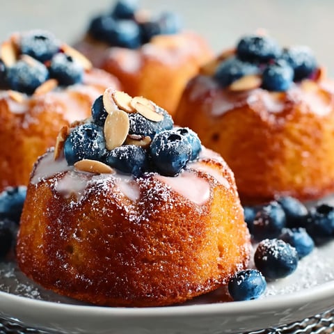 A plate of blueberry-lemon cake.