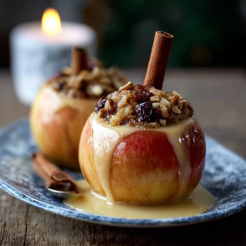 Two apples with cinnamon and sugar on a plate.