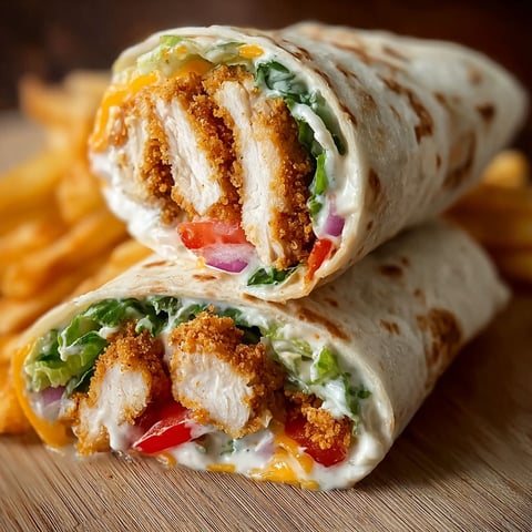 A Knuspriger Chicken Ranch Snack Wrap.