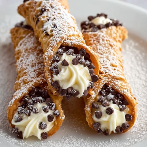 A plate of cannoli with white powdered sugar on top.