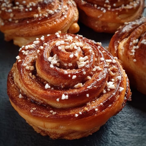 A close up of a Kanelbulle.