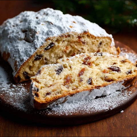 A slice of quarkstollen omas.
