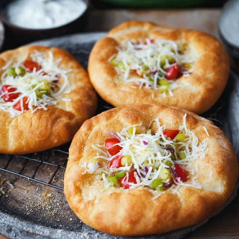 Two pieces of food on a tray.
