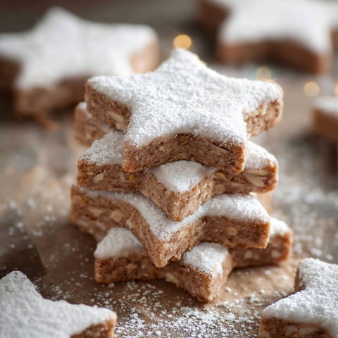Zimtsterne on a table.