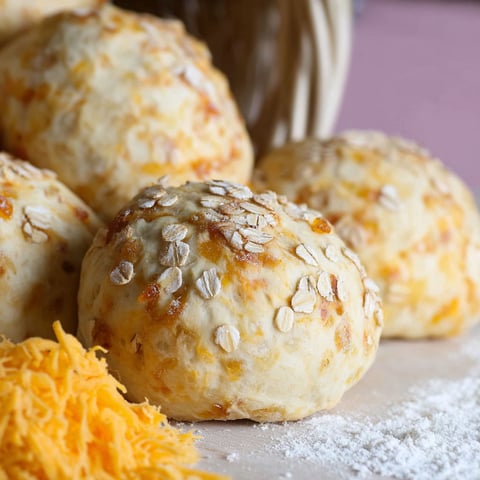 A pile of Knabberbrötchen for children.