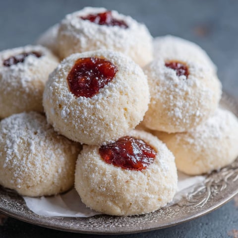 A plate of Engelsaugen cookies.