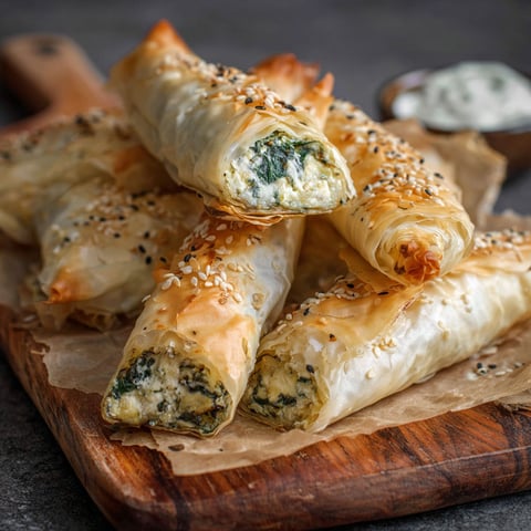 Börek mit Käse und Spinat.