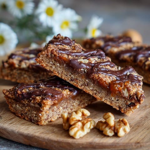 A plate of chocolate covered walnut cookies.