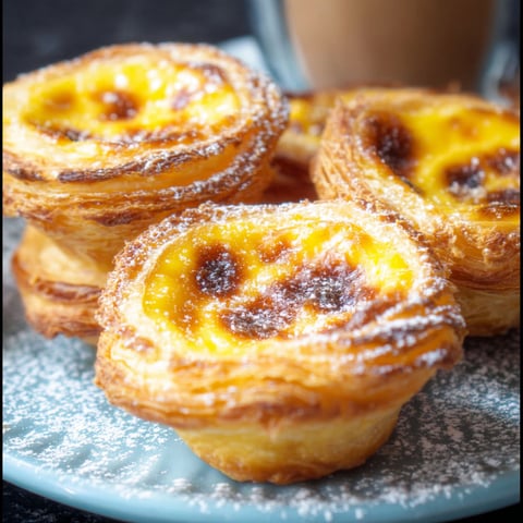 A plate of Pasteis de Nata.