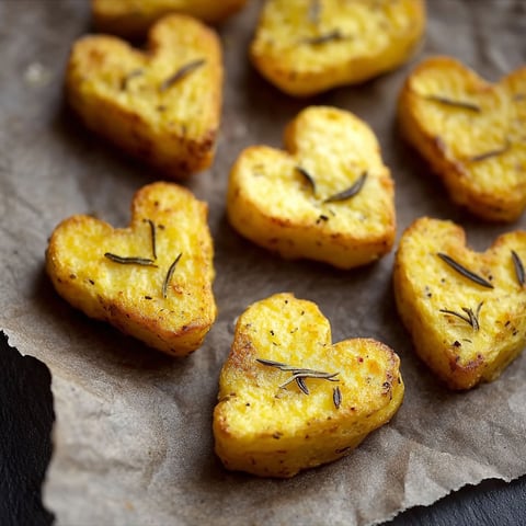 A pile of fried potato hearts.