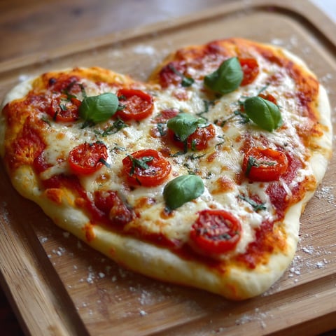 A pizza cut into a heart shape.