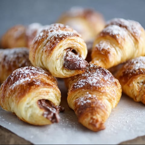Mini Schoko Croissants mit Nutella.