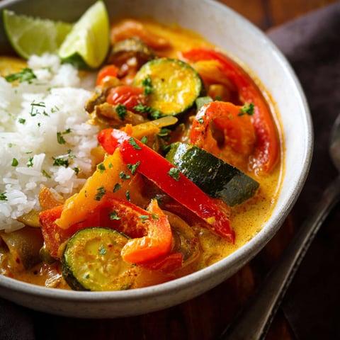 A bowl of soup with vegetables and rice.