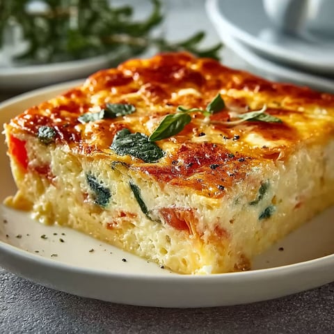 A slice of Hüttenkäse Eierauflauf.