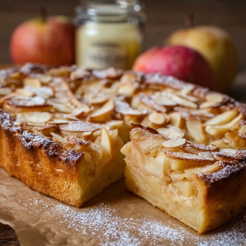 A slice of French apple pie.